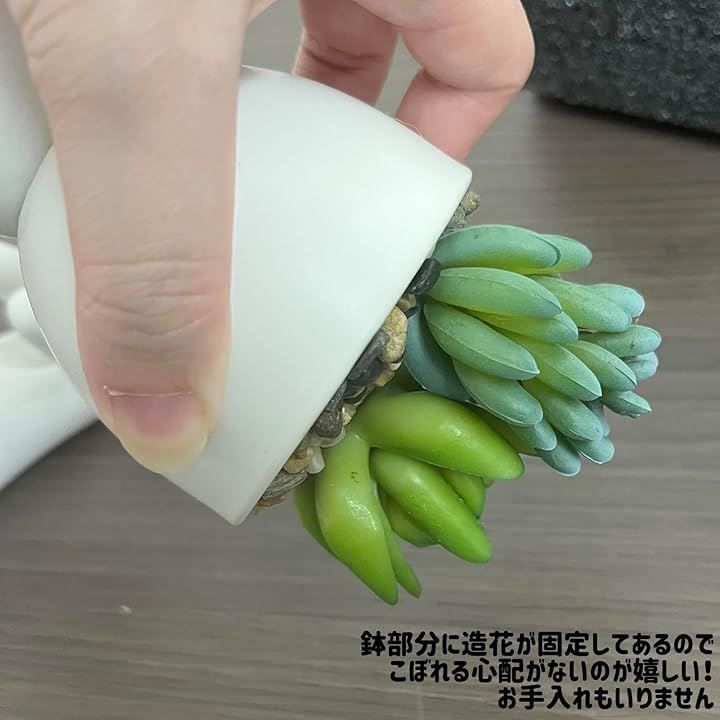 ADOSSY 植木鉢 セット 造花 陶器 おもしろいポーズ 可愛い サボテン インテリア 観葉植物 多肉植物( B,  標準)