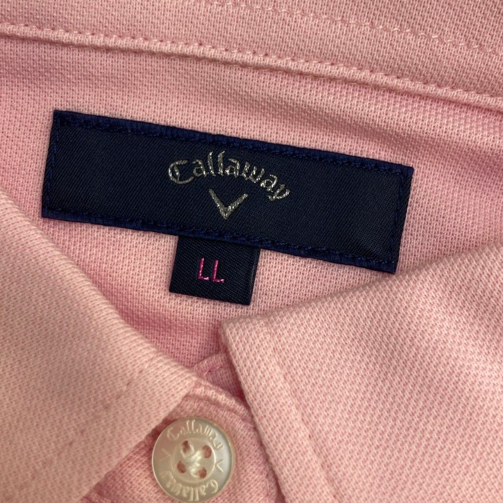 サイズ：L CALLAWAY キャロウェイ  長袖ポロシャツ  ピンク系 [240101395162] ゴルフウェア レディース ストスト サイズ：L CALLAWAY キャロウェイ 長袖ポロシャツ ピンク系