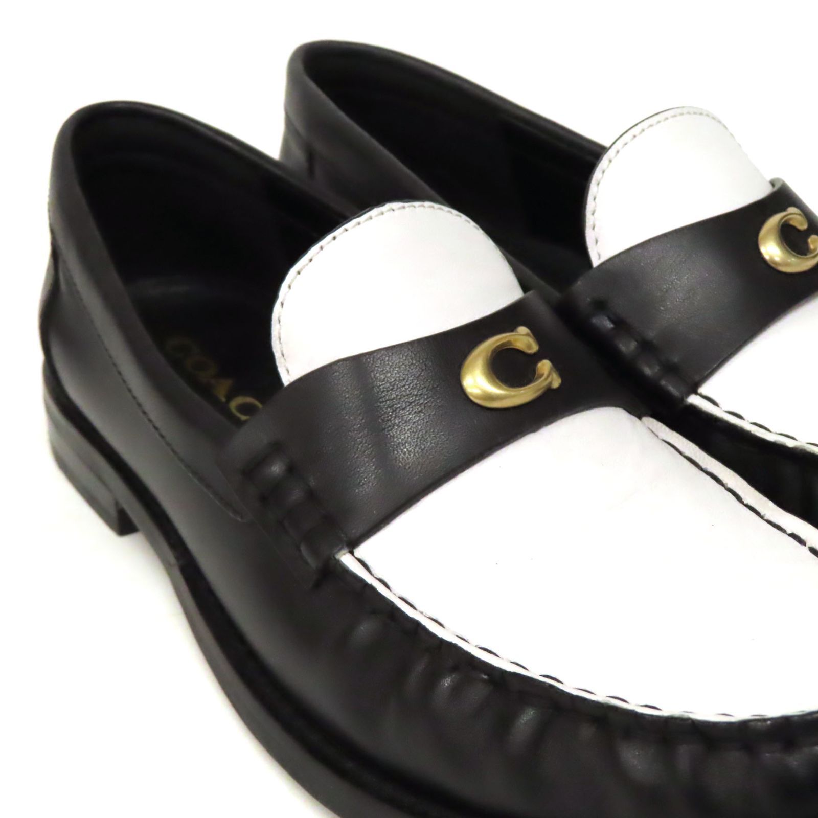 BY0002 美品 COACH コーチ JOLENE LTHR LOAFER ジョリーン ローファー