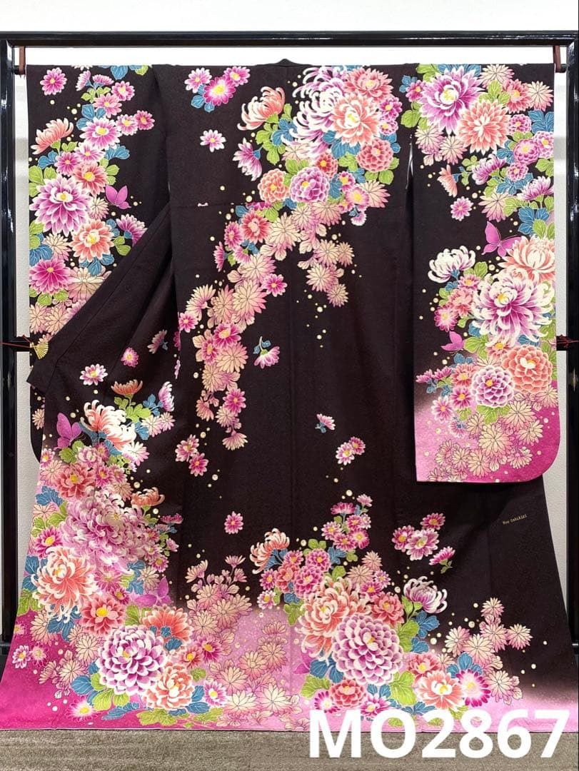 モデル振袖 押切もえ 豪華 金通し 刺繍 金彩 身丈174cm