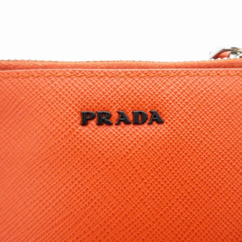 プラダ PRADA 財布 ウォレット コインケース 小銭入れ ロゴ オレンジ /AE