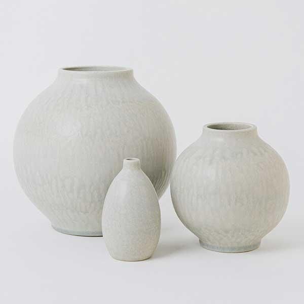 陶器製ダークトーン花瓶 HIJICA TONE VASE（S）／ダークグレー 日本製 信楽焼 花瓶 HJC