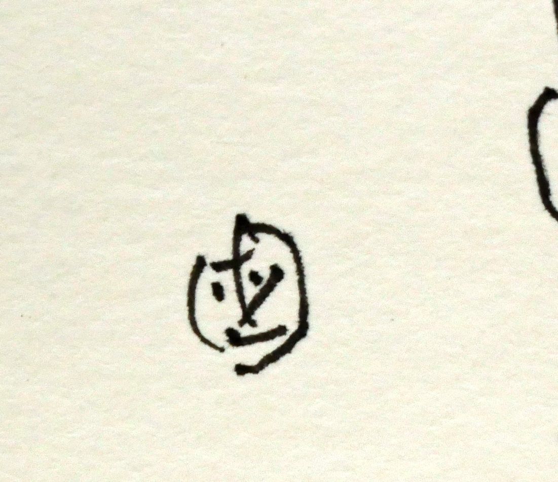☆坂本直行☆「 からまつそう 」ペン画　インチサイズ　未使用！ ☆坂本直行☆「 からまつそう 」ペン画 インチサイズ 未使用！