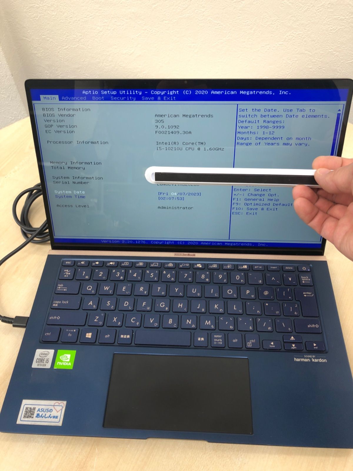 ASUS ZenBook UX434F i5-10210U 8GB ジャンク ノートパソコン M103