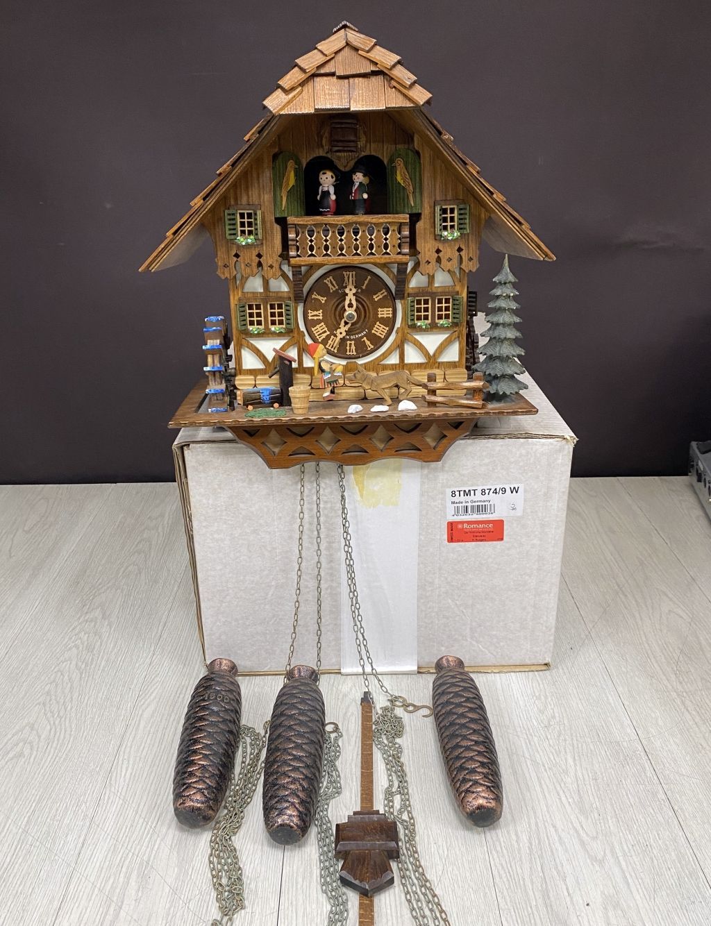 木製 鳩時計 からくり時計　ドイツ製　ロマンス社 稼働品】ドイツ製 ロマンス社 鳩時計 - メルカリ
