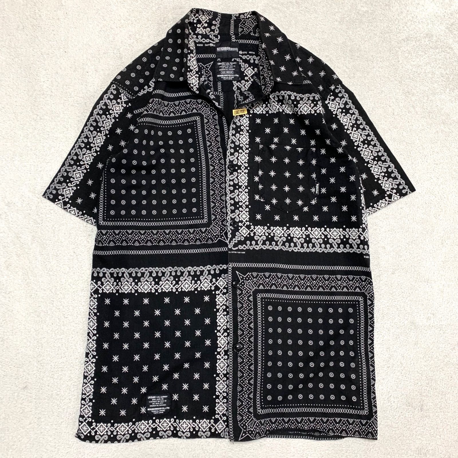 NEIGHBORHOOD バンダナ柄 長袖シャツ XL 黒 NEIGHBORHOOD バンダナ柄 長袖シャツ XL 黒 - メルカリ