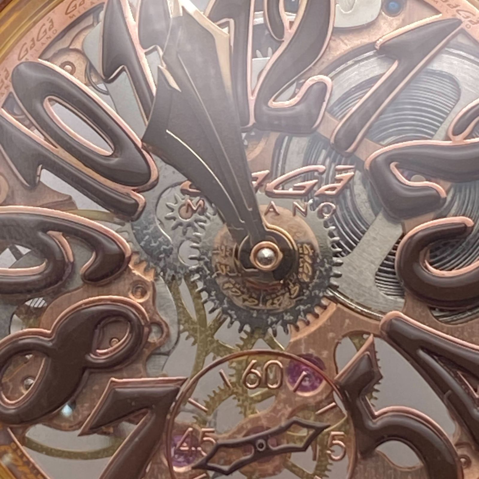 ガガミラノ GaGa MILANO 手巻き式 マヌアーレ 48MM クリスタル 6091 