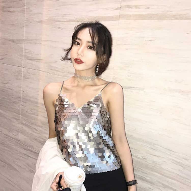 BEAUTY&YOUTH スパンコールキャミソール 新品 BEAUTY&YOUTH スパンコール キャミソール -2WAY- - メルカリ