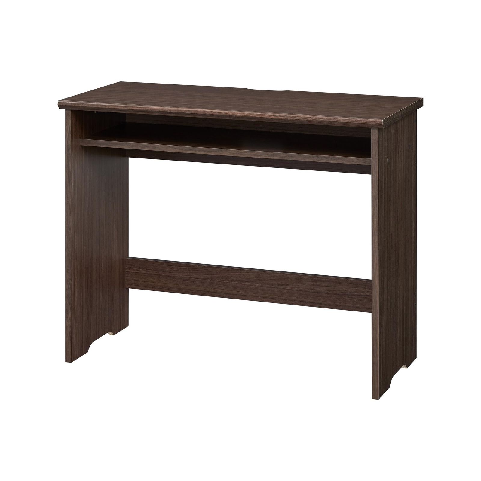 木製 一人暮らしの部屋にぴったりな幅約90cmのコンパクトサイズ 収納付き ダークブラウン木目柄 机 ベーシックデザイン 幅90.2×奥行39.5×高さ72.0cm デスク FUL-7090DESK DK 白井産業 フルニコ