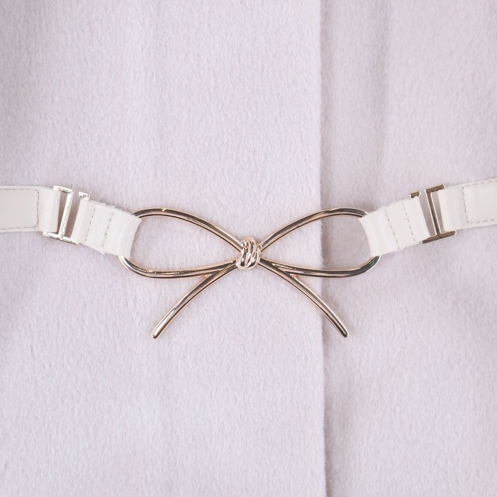 evelyn (エブリン) ファー リボンビット ビジューコート ライトピンク