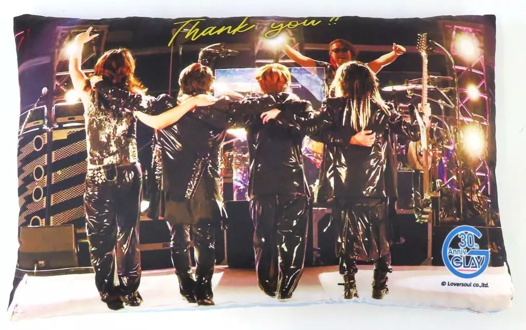 中古】クッション・本体 GLAY 複数サイン＆メッセージ入りBiG