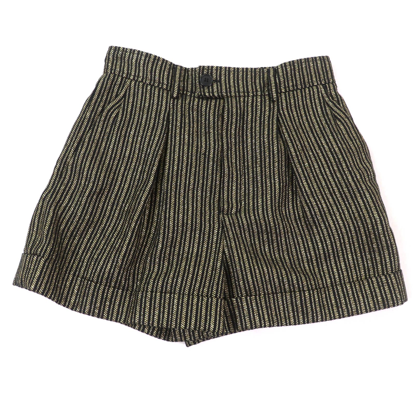 SAINTLAURENTサンローランパリ　メタリック加工　リネンショートパンツ SAINTLAURENTサンローランパリ メタリック加工 リネンショートパンツ