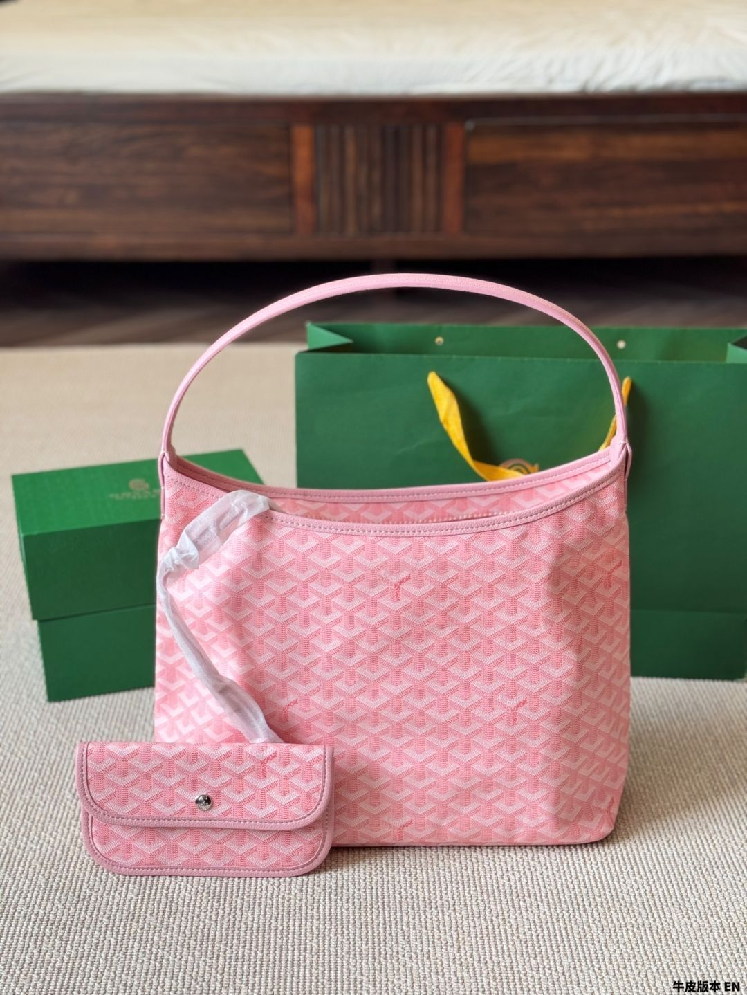 GOYARD ピンク ハンドバッグ ポーチ付き 今日特価】GOYARD Shopping Bag with Pouch ゴヤール
