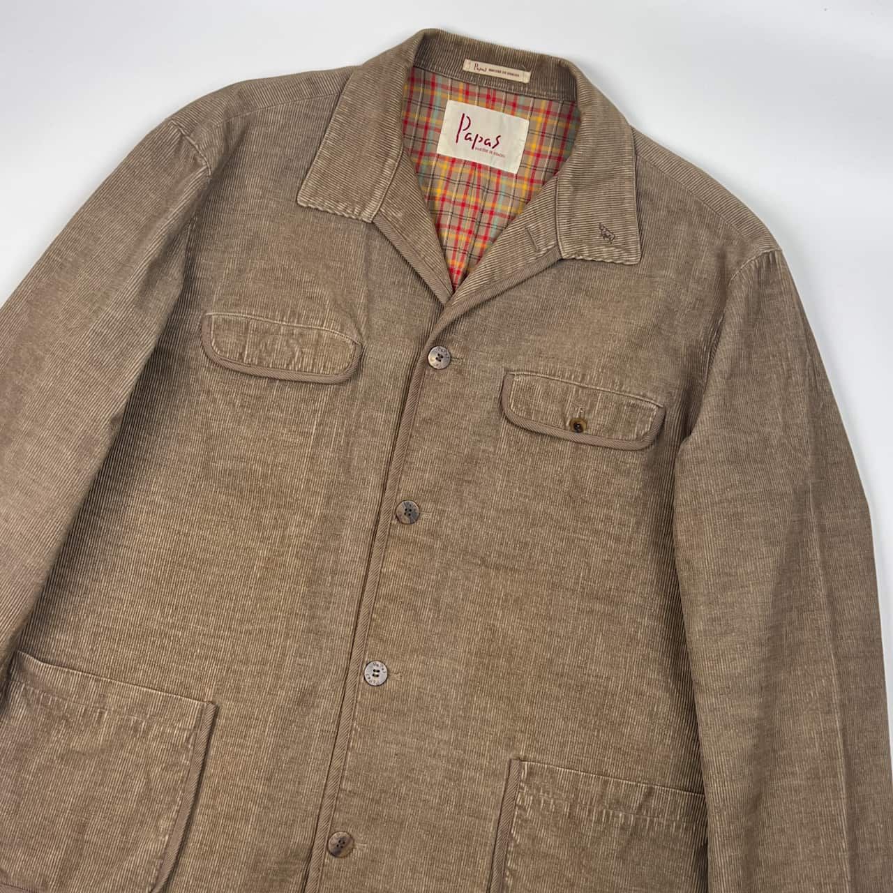 PAPAS パパス コーデュロイ カバーオール ジャケット L メンズ