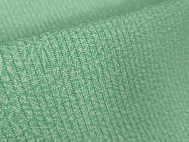 平和屋本店■極上 夏物 男性 銀座もとじ 田島敏之 江戸小紋 縦絽 五泉 東京染 プラチナボーイ 青竹色地 証紙付き 逸品 未使用 DZAA4698kh5 平和屋本店□極上 夏物 男性 銀座もとじ 田島敏之 江戸小紋 縦絽 五泉