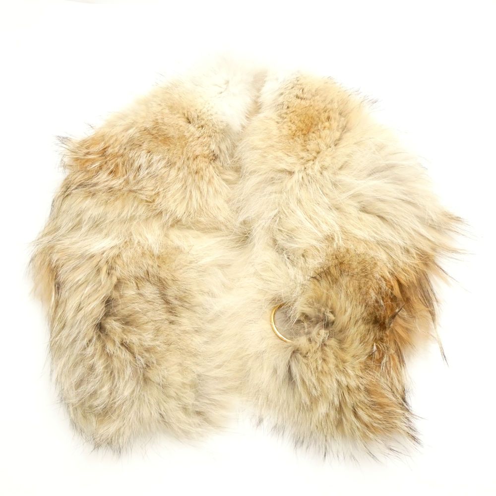 Salvatore Ferragamo フェラガモ コヨーテファーティペット 裏地シルク100％ レディース AY7248