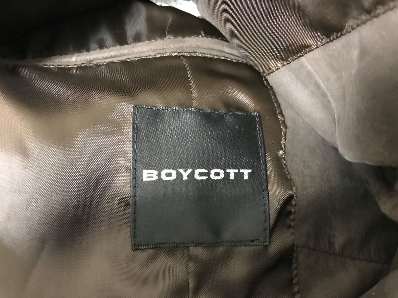 本物ボイコットBOYCOTT本革スエードヌバックレザー牛革テーラード