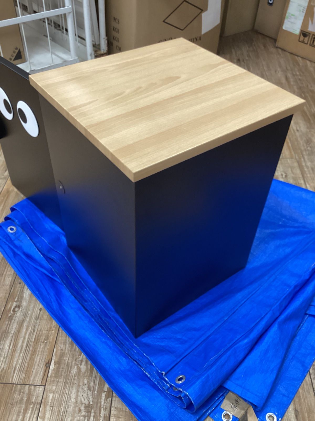 P0180 宅配ボックス シャイニー ウッドブラック 250704-22