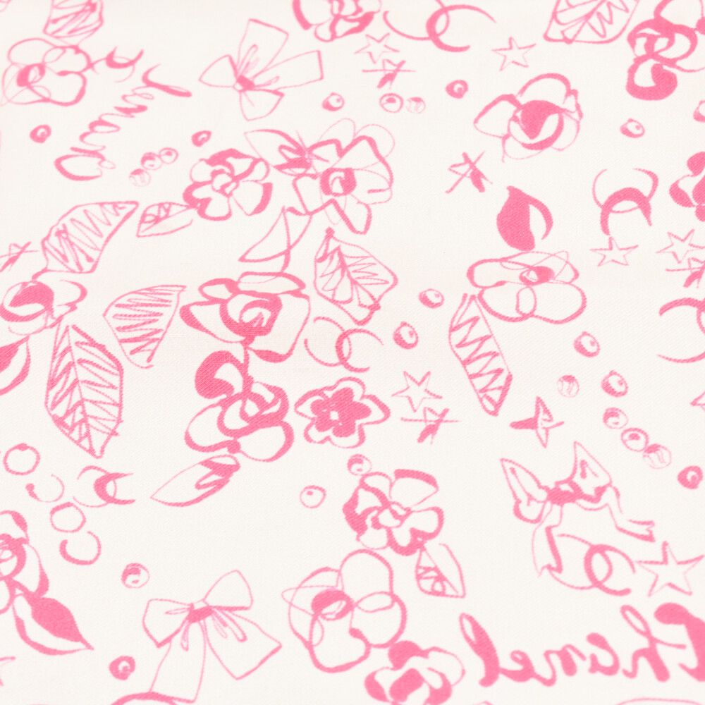 CHANEL (シャネル) Tricolor CC Logo Print Squere Scarf ココマーク花  