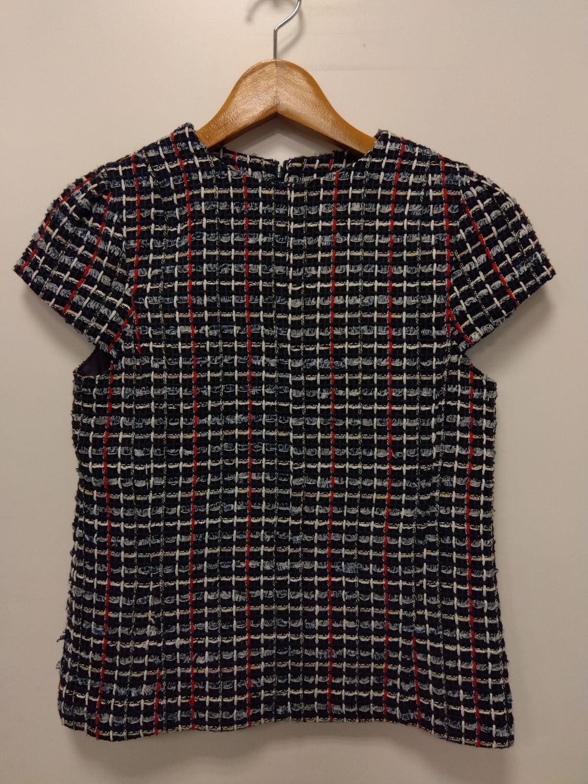 SEVEN TEN セブンテン バイ ミホカワヒト ツイード 刺繍トップス M