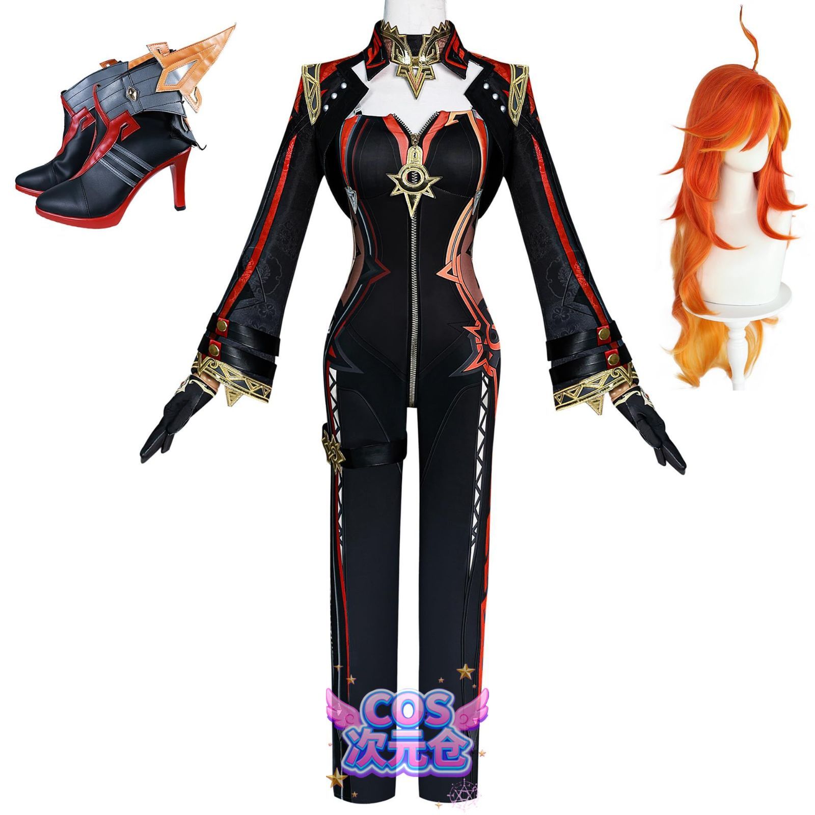 マーヴィカ ウィッグ 靴 COSPURE 原神 コスプレ衣装 フルセット cosplay ウイッグ-靴付き 人気キャラ 仮装 ハロウィン クリスマス 学園祭 文化祭 ステージ服 誕