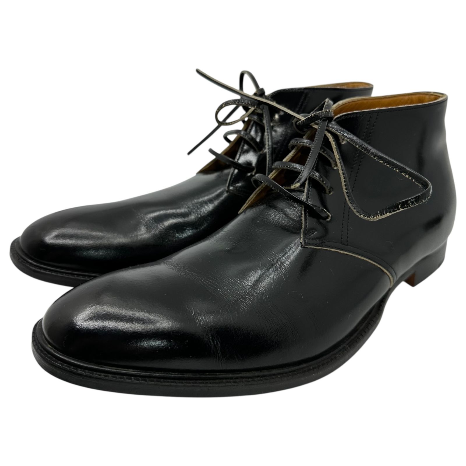 COMME des GARCONS JUNYA WATANABE コムデギャルソンジュンヤワタナベ Leather Chukka Boots レザー チャッカー ブーツ M 24cm程度 ブラック 革靴 シューズ