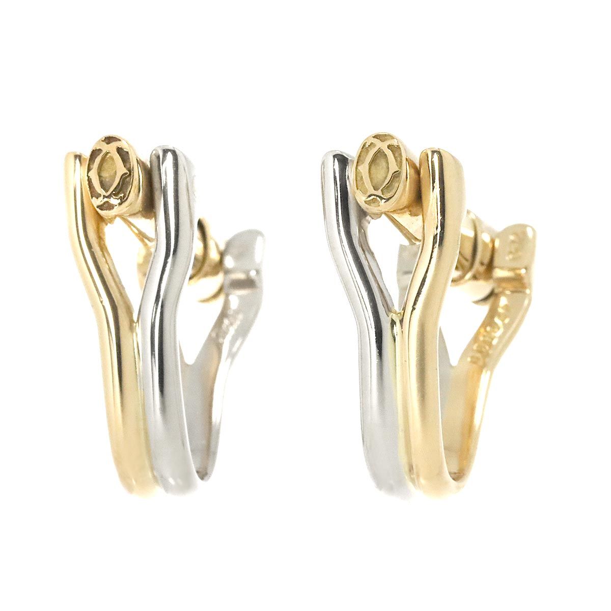 カルティエ Cartier カフス K18 YG WG イエロー ホワイト