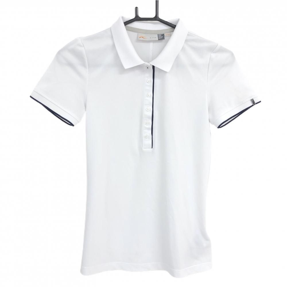 ☆SALE価格☆チュース 半袖ポロシャツ 白×ネイビー UPF30＋ レディース