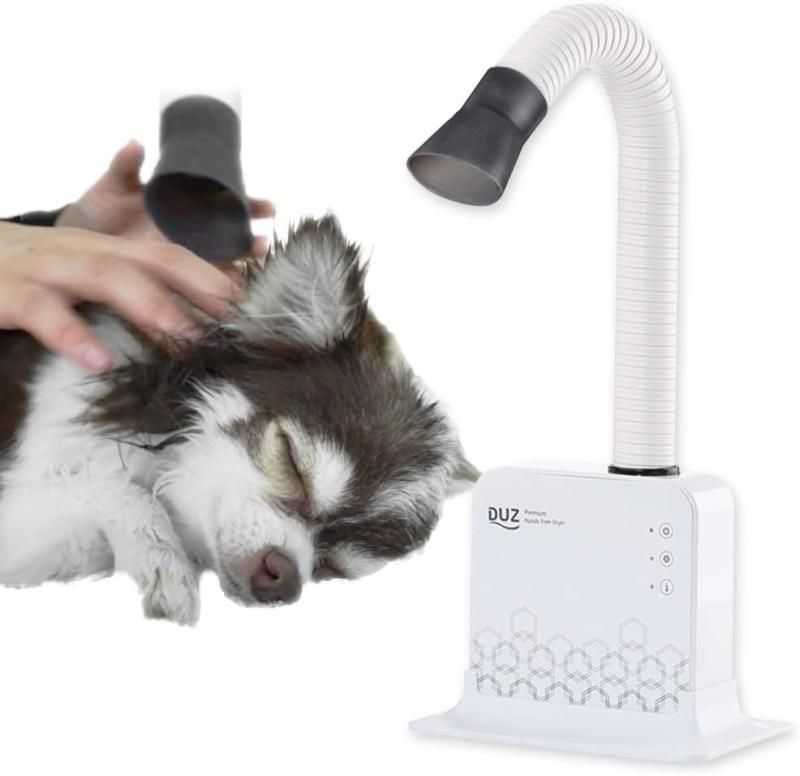 DUZ ハンズフリー ドライヤー ペット用 4温度調整 3風量調整 角度 距離調整 BLDCモーター 犬用 猫用ドライヤー ブロワー 置き型 両手ドライヤー ペットに優しい音 低騒音 低