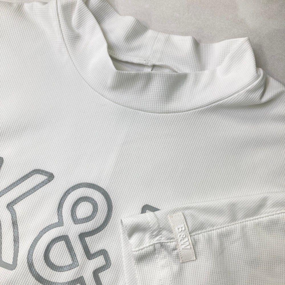 サイズ：L BLACK&WHITE ブラックアンドホワイト 半袖ポロシャツ