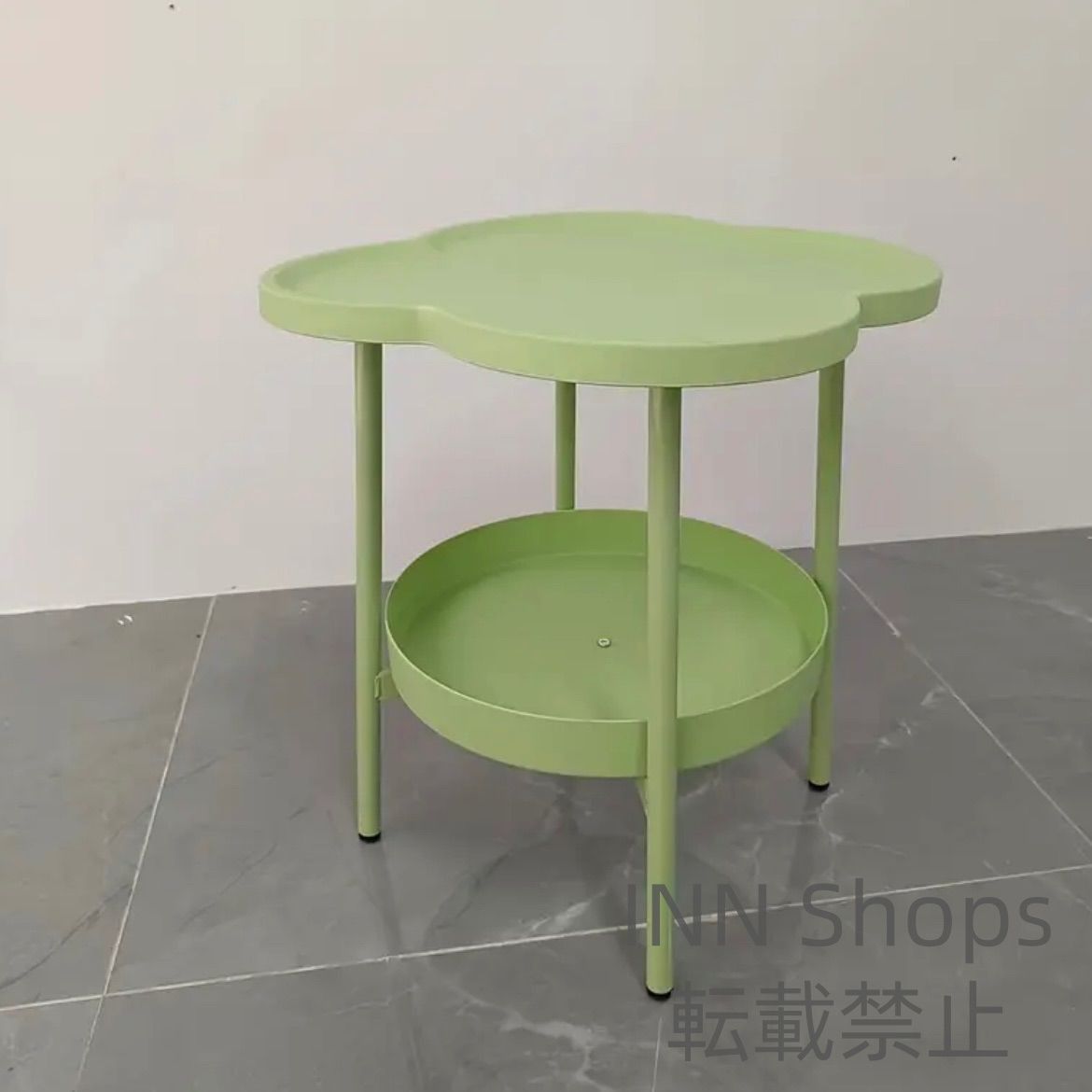 スチール製スリムサイドテーブル ブラック 直径35cm 高さ51cm