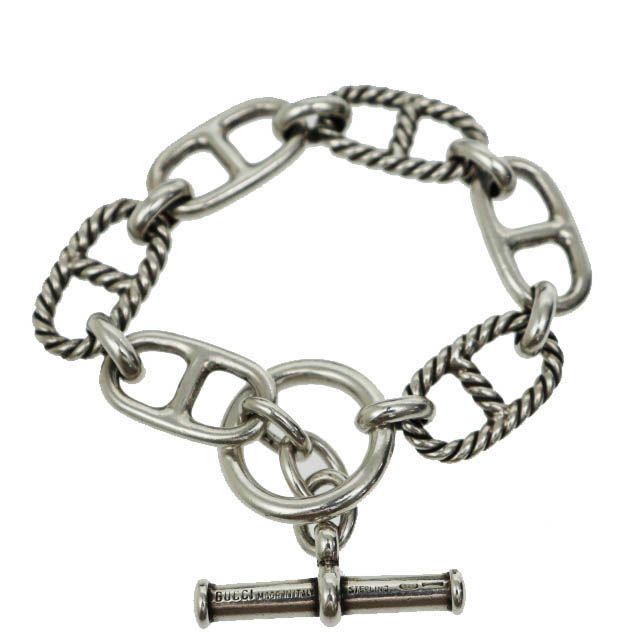 正規品グッチ925 GUCCIリンクブレスレット 質屋 GUCCI グッチ スクエアリンク チェーン ブレスレット
