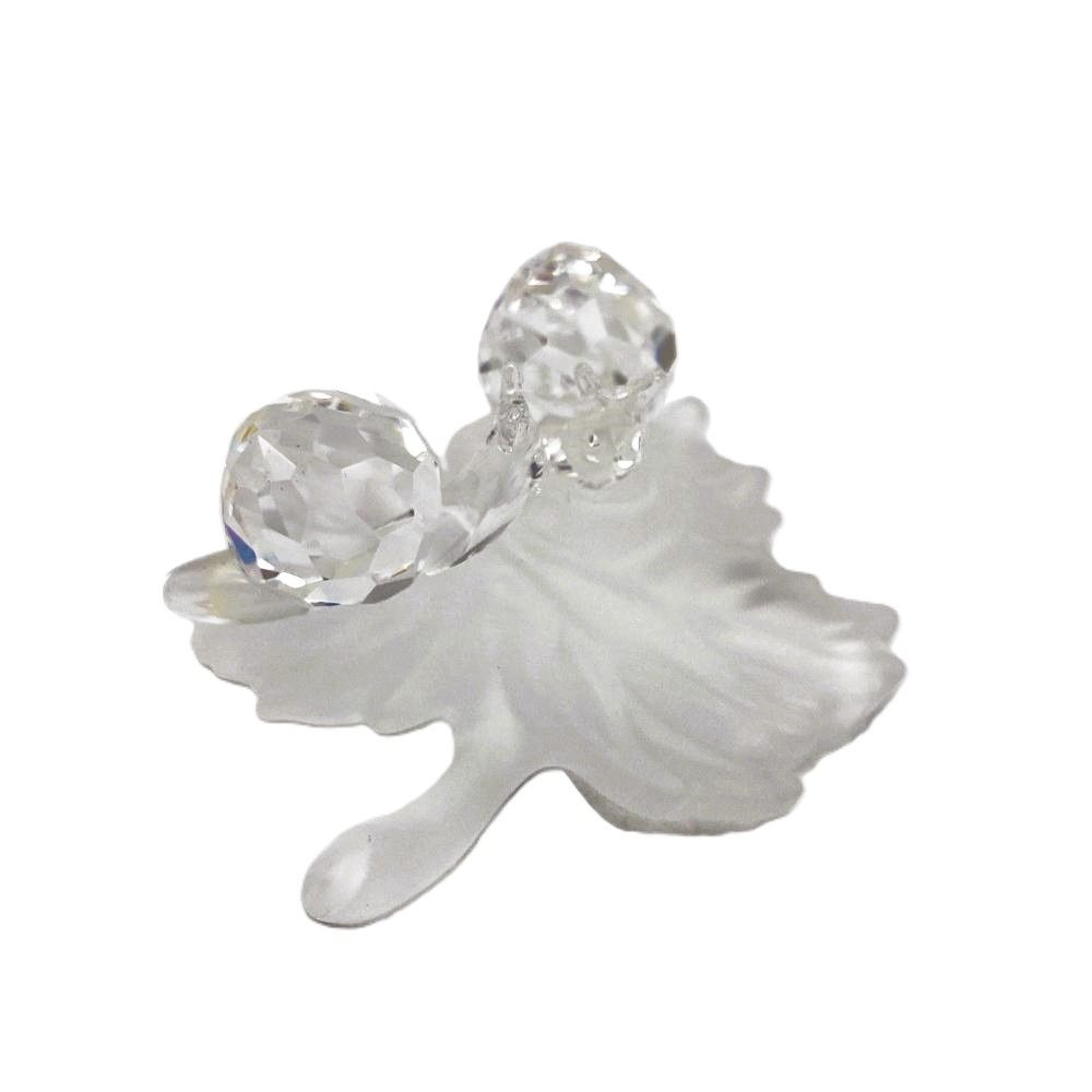 SWAROVSKI - スワロフスキー SWAROVSKI かたつむり オブジェ 置物 268196 クリア【中古】 スワロフスキー SWAROVSKI カタツムリと葉 オブジェ 置物 268196