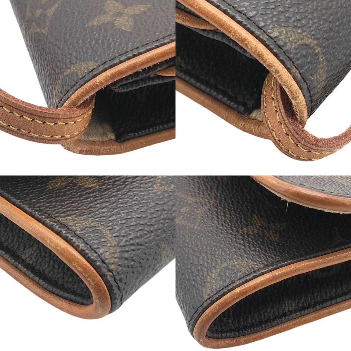 【中古】 LOUIS VUITTON ルイ・ヴィトン ポシェットツインGM M51852 モノグラム ショルダーバッグ ブラウン レディース 24013550 KJ