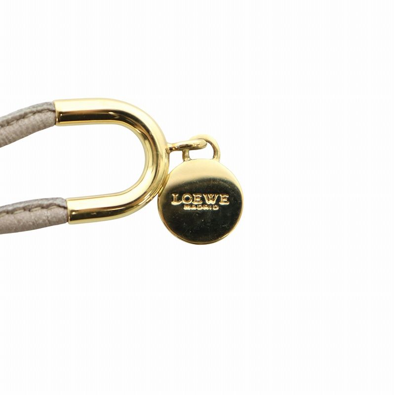 ロエベ LOEWE キーホルダー チャーム ストラップ ロゴ レザー タッセル