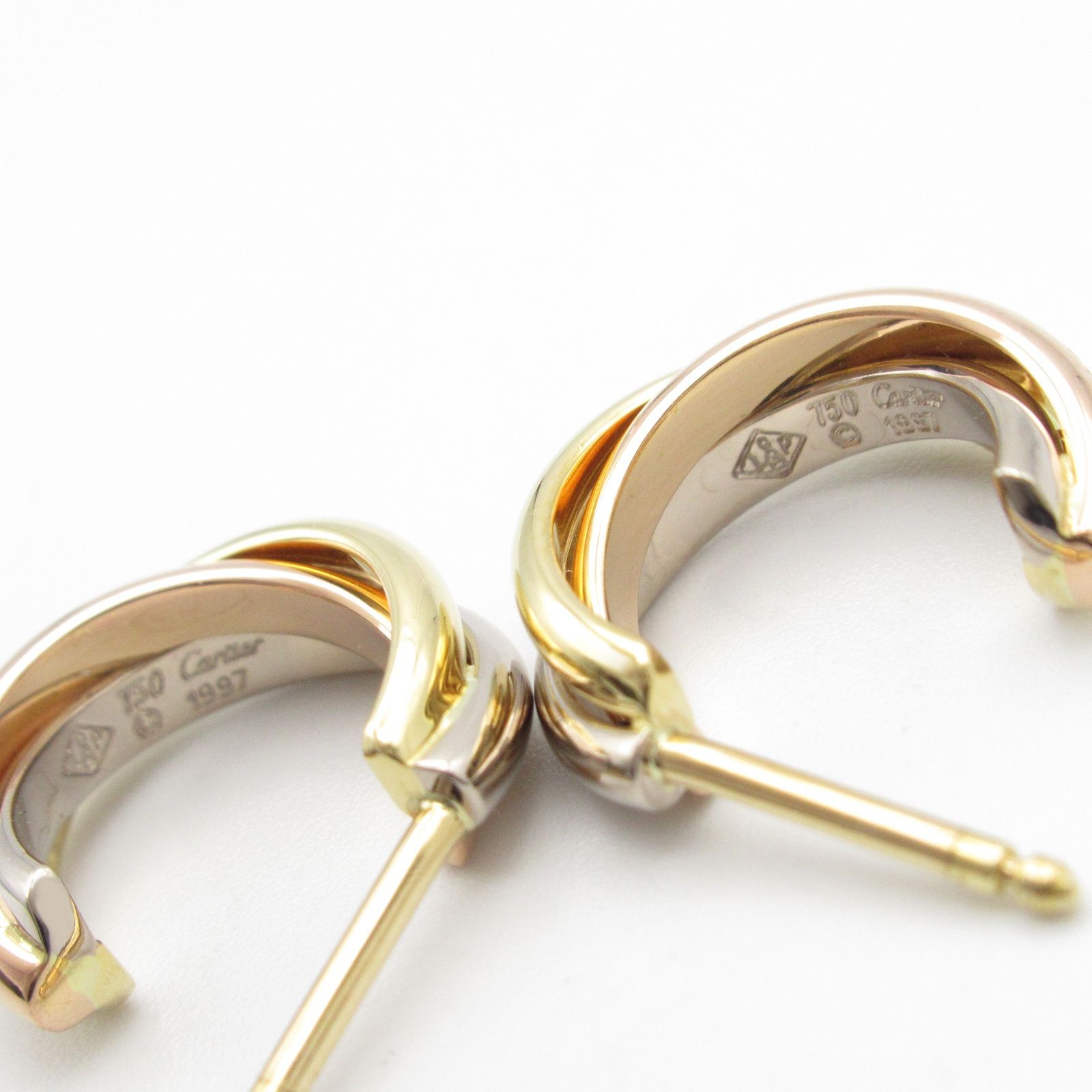 Cartier★Gold＆Silverトリニティピアス トリニティ イヤリング