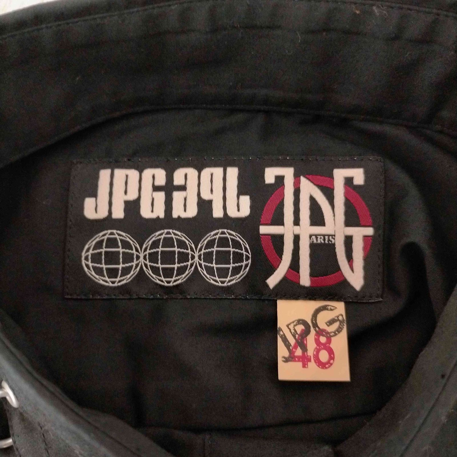 極美品✨ジャンポールゴルチエ　オールインワン　金箔柄　総柄　Lサイズ　シャツ ジページェ バイ ジャンポールゴルチエ JPG by GAULTIER ピアス