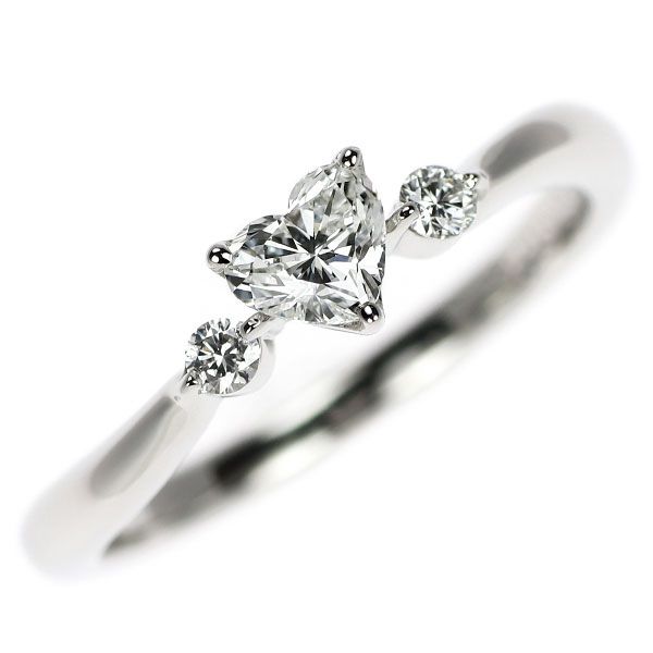 ポンテヴェキオ Pt900 ハートシェイプ ダイヤモンド リング 0.250ct G  