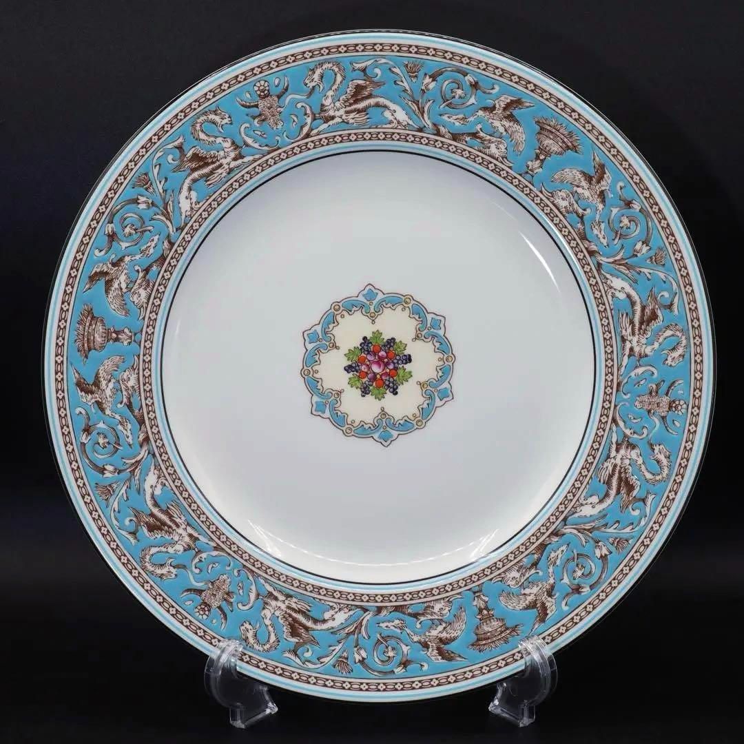 新品級】 フロレンティーン ターコイズ プレート 27cm×6 フロレン