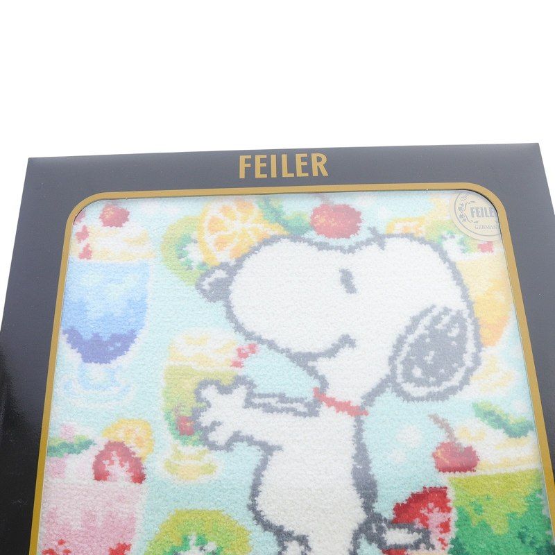 フェイラー Snoopy クリームソーダ ハンカチ 水色 ライトブルー