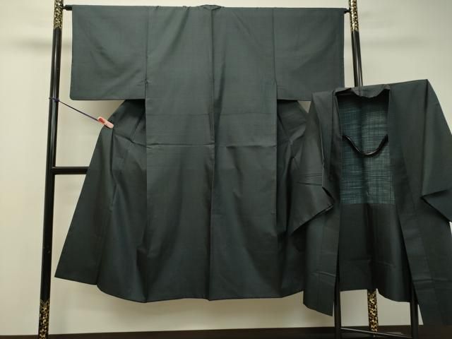 平和屋着物●男性 本場大島紬 アンサンブル 100亀甲 総詰め 正絹 DAAS2227tw