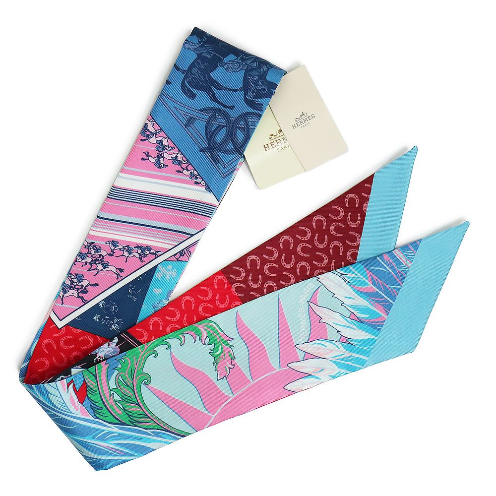 ほぼ未使用】エルメス(Hermes) ツイリー わかり易かっ シルクスカーフ 