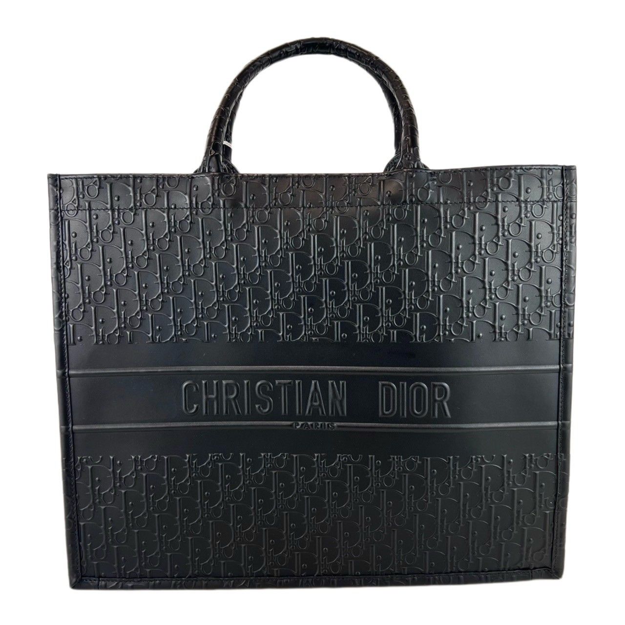 新品未使用 Christian Dior クリスチャンディオール Dior Book Tote L ディオールブックトート L  M1286ZWSO900U Calfskin カーフスキン Black ブラック トートバッグ - メルカリ