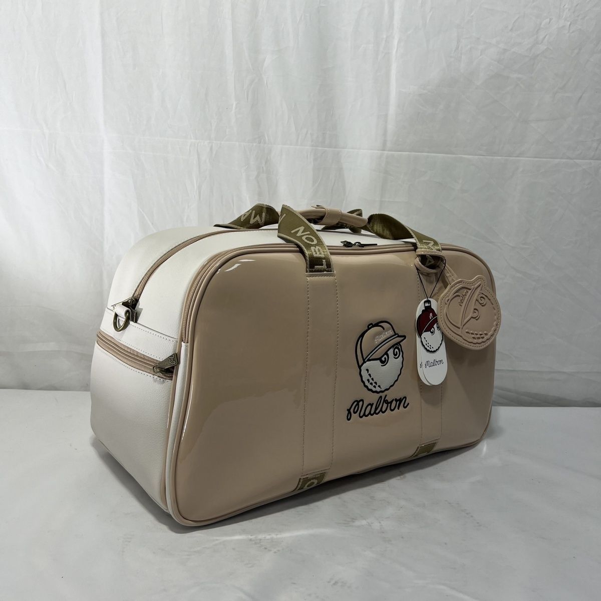 MALBON GOLF エナメル ボストンバッグ シューズポケット付