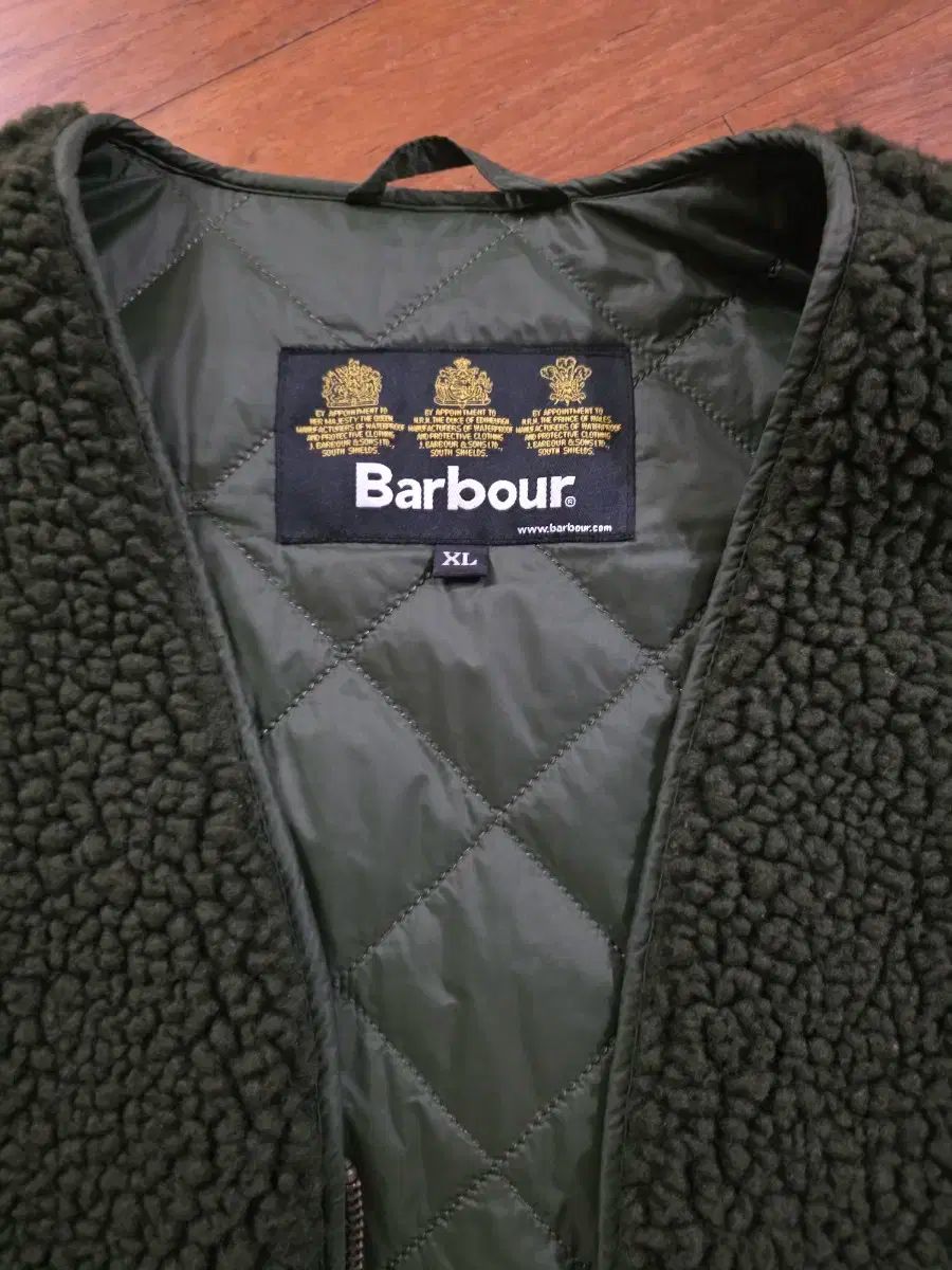 バブアー ライナー プリーツ キルティング インナー ベスト XL