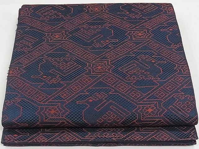 平和屋1◎本場筑前博多織 八寸名古屋帯 有栖川文様 逸品 CAAC9272ca  