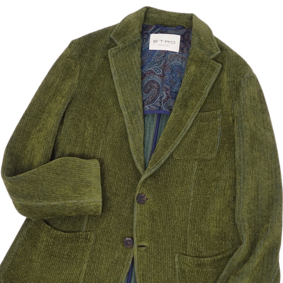 極美品 エトロ ETRO ジャケット テーラードジャケット コーデュロイ 裏 