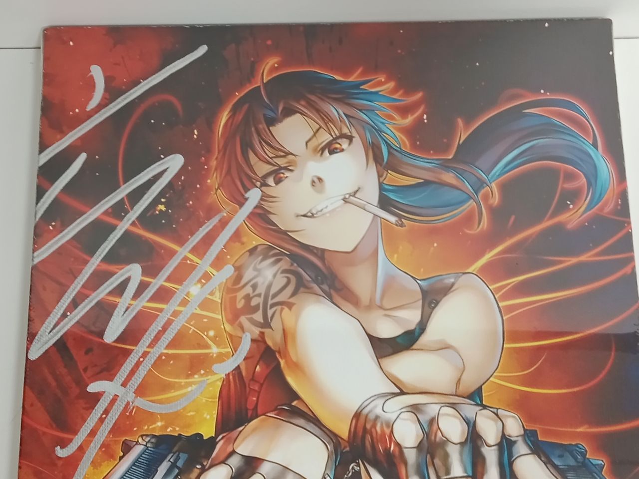 【BLACK LAGOON】　レヴィ&バラライカ 直筆サイン入りキャンバスボード BLACK LAGOON】 レヴィ&バラライカ 直筆サイン入りキャンバス