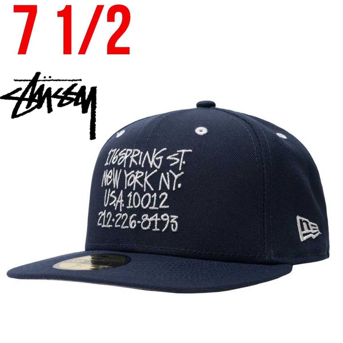 New era NY ニューエラ キャップ stussy 1/2 ネイビー - メルカリ