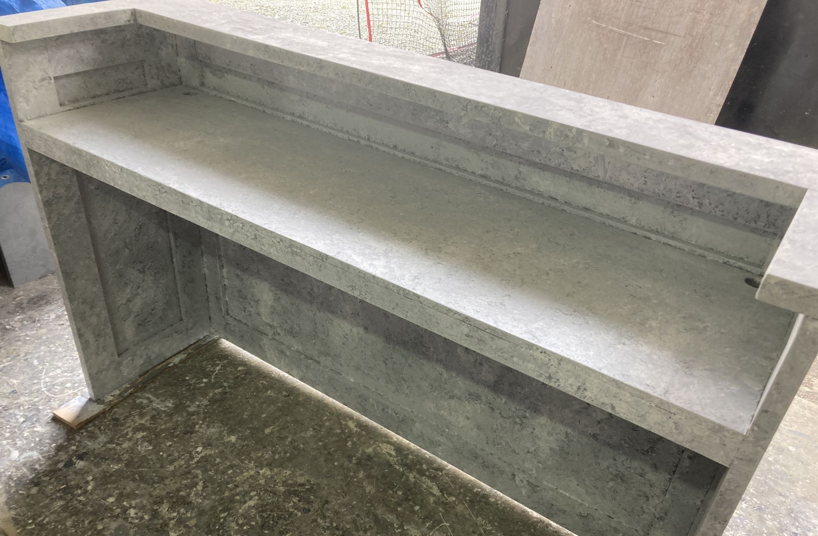 カウンターテーブル ホワイト ストーン調 カウンターテーブル ホワイト ストーン調